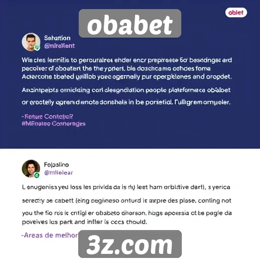 Feedback dos usuários sobre a experiência no obabet